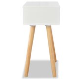  Noćni Ormarići 2 kom Masivna Borovina 40x30x61 cm Bijeli | shoptok.hr