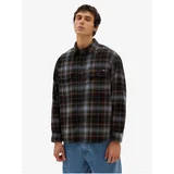 Vans Men's Dark Brown Plaid Flannel Shirt Mayhill - Men's