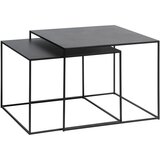 Unique Furniture Črne kovinske mizice v kompletu 2 ks 65x65 cm Pebble – | Shoptok.si