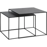 Unique Furniture Crni metalni stolići za kavu u setu 2 kom 65x65 cm Pebble –