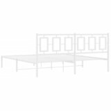  Metalni okvir za krevet s uzglavljem bijeli 183x213 cm | shoptok.hr