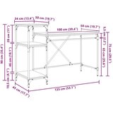  Stol Umjetnički hrast 135 x 50 x 90 cm Konstruirano drvo | shoptok.hr