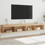 TV ormarići s LED svjetlima 2 kom boja hrasta 100x30x30 cm | Eponuda.com