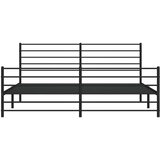  Metalni okvir kreveta uzglavlje i podnožje crni 183x213 cm | Eponuda.ba