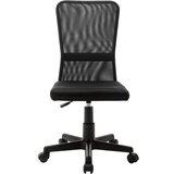 Maison Chic pisarniški stol - računalniški stol črn 44x52x100 cm mrežasto blago, (21784297) | Shoptok.si