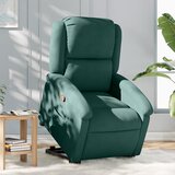 Maison Chic Naslanjač - Relax naslanjač s funkcijo vstajanja temno zelen žamet, (22040367) | Shoptok.si