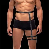 BDSM Line Martin Leg & Waist Bondage Harness Black