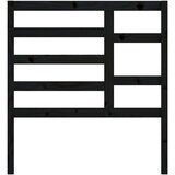  Uzglavlje za krevet crno 81 x 4 x 104 cm od masivne borovine | shoptok.hr