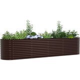  Vrtna visoka greda Rjava 400 x 80 x 81 cm Jeklo | Shoptok.si