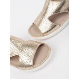 GOODIN Golden sandals on a light platform | Shoptok.si