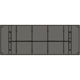  Vrtni stol sa staklenom pločom smeđi 240x90x75 cm od poliratana | shoptok.hr