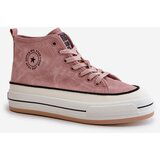 Big Star Insulated women's sneakers on the eco leather platform Big Star pink | shoptok.hr