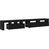 TV ormar 3 pcs Crni hrast 260 x 37 x 40 cm Konstruirano drvo | shoptok.hr