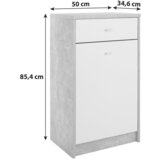 Mömax komoda 4-you new, siva, bela | Shoptok.si