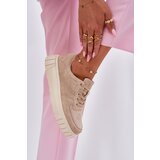 EVENTO Suede Platform Sneakers Beige Rilwena | shoptok.hr