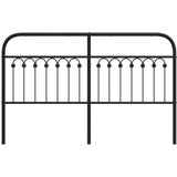 vidaXL Metalno uzglavlje crno 150 cm | shoptok.hr