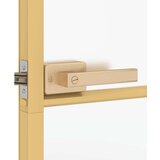 vidaXL Sobna vrata tanka zlatna 76x201 5 cm kaljeno staklo i aluminij | shoptok.hr