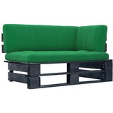 The Living Store Vrtni kotni kavč iz palet črna impregnirana borovina - Kotni Kavč Iz Palet, (21475097) Cene