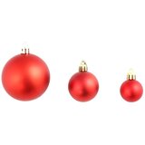  Set božićnih kuglica 100 komada 3/4/6 cm crveni | shoptok.hr