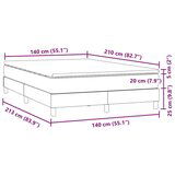  Box spring postelja z vzmetnico roza 140x210 cm žamet, (21791928) | Shoptok.si