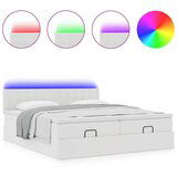 vidaXL Otomanski posteljni okvir z vzmetnicami bel 180x200cm um. usnje, (21609225) | Shoptok.si