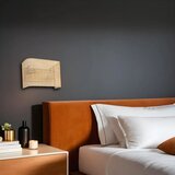 Opviq Örgülü rattan abajurlu Dikdörtgen aplik beige wall lamp | ePonuda.com