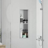  Ničica za tuš Srebrno 60 x 20 x 9,5 cm Nehrđajući čelik | Shoptok.si