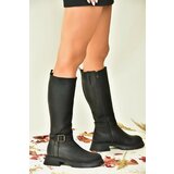 Fox Shoes Black Women's Low Heeled Daily Boots Cene'.'