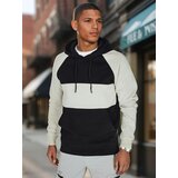 DStreet Bluza męska basic z kapturem w popielato-czarne paski | Shoptok.si
