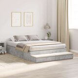  Postelja z dodatnim prostorom za shranjevanje Betonsko siva 150x200 cm, (22103234) | Shoptok.si