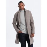 Ombre Men's lightweight single-breasted coat - light brown | shoptok.hr
