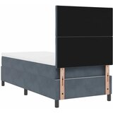  Krevet s opruga kutije Tamno siva 90 x 190 cm Baršun | shoptok.hr