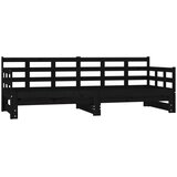  Dnevni ležaj na izvlačenje crni 2x(90x190) cm masivna borovina | Eponuda.com