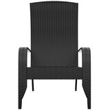 vidaXL Vrtna stolica Adirondack od poliratana crna | shoptok.hr