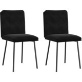 Maison Chic Jedilni stoli - Vzorci stoli 2 kosa črn žamet A223, (22032679) | Shoptok.si