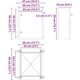  Upravljački ormar Siva 47 x 24 x 50 cm ABS plastika | shoptok.hr