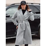 DStreet Płaszcz damski oversize CAMELLYN długi szary | Shoptok.si