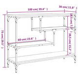  Konzolni stol boja hrasta 100x30x75 cm od konstruiranog drva | shoptok.hr