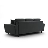 Cosmopolitan Design Temno siva žametna raztegljiva sedežna garnitura s prostorom za shranjevanje 235 cm Kyoto – | Shoptok.si