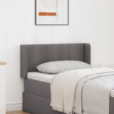 vidaXL Ušesa vzglavnika 2 pcs Siva 40 x 16 x 5 cm Umetna koža | Shoptok.si