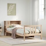 vidaXL Knjižna postelja brez vzmetnice 90x190 cm trdna borovina | Shoptok.si