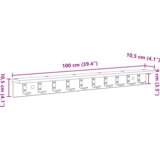  Vješalica za kapute na zidu Crni hrast 100 x 10.5 x 10.5 cm | shoptok.hr