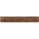  Vješalica za hodnik s 5 kuka 100x2,5x15 cm od obnovljenog drva | shoptok.hr