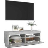 vidaXL TV ormarić s LED svjetlima siva boja betona 100 x 35 x 40 cm | shoptok.hr