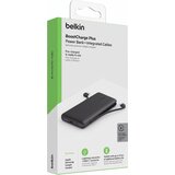 Belkin BoostCharge Plus prenosna baterija 10000mAh z vgrajenima kabloma USB-C in Lightning črne barve Cene