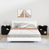  Noćni ormarići 2 kom crni 50 x 34 x 50 cm od masivne borovine | Eponuda.com