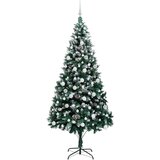 vidaXL Umjetno božićno drvce Zelena 210 cm PVC i Čelik i Plastika | shoptok.hr