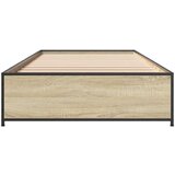  Okvir za krevet boja hrasta 75x190 cm konstruirano drvo i metal | shoptok.hr
