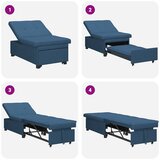  Krevet-sofa na razvlačenje Plava 194 x 50 x 82 cm tkanina | shoptok.hr