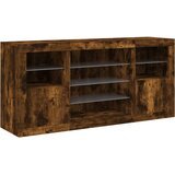  Komoda s LED svjetlima boja dimljenog hrasta 142,5x37x67 cm | shoptok.hr